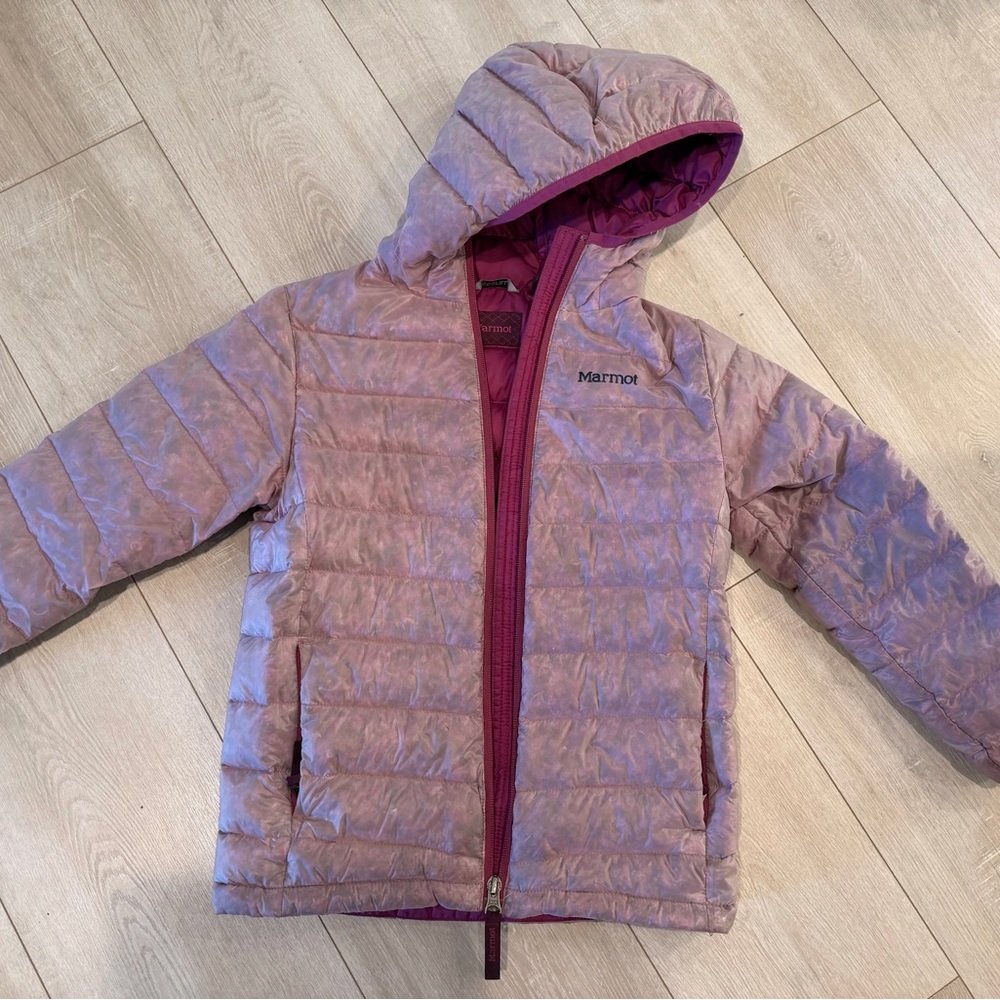 Marmot Kids NEW Lavender and Magenta light and WARM Puffer sz SM girls fits 6-10